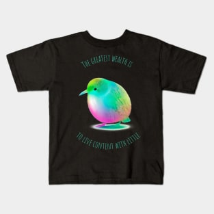 Neon Kiwi Bird |Mental Health Kids T-Shirt